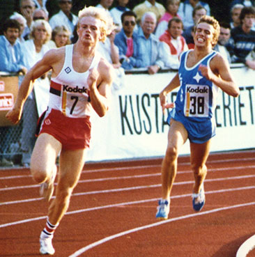 Staffan Blomstrand och Mats Persson, 400m, SM i friidrott 1987 i Karlskrona