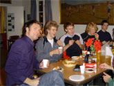 Julavslutning i paviljongen 2008: Björn Petersson, David Wenander, Viktor Björklund, Harald Helander, Björn Boström