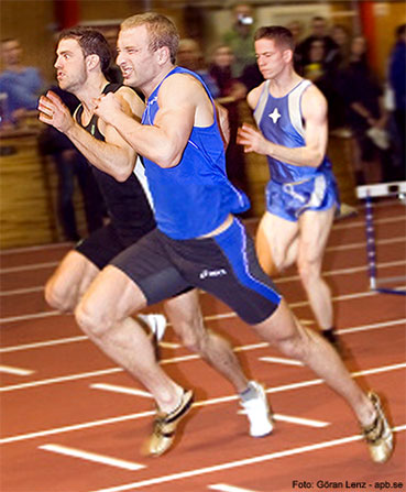 Oskar Åberg, Jens Löfgren , Björn Boström 60 meter final män