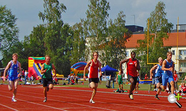 Magnus Nielsen, Alexander Asp-Nertlinge, Simon Ekström, Mattias Olander, Erik Nilsson, Viktor Malmgren  100m P19 HAIS-spelen