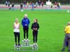 Prisutdelning kvinnor längd: Louise Nyberg IK Finish, Anna Olsson IFK Lund, Mathilda Olsson FK Athlet
