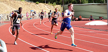 400m män Hais-spelen 2018: Magnus Nielsen, Anton Sigurdsson, Roble a Abdullah