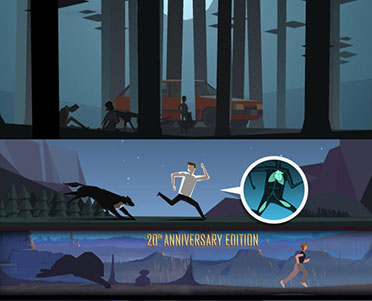 Kentucky Route Zero, Another World and Code Fred: Survival Mode all share the 2D moonlit flat shaded low poly look.