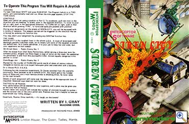 The C64-game Siren City by Ian Gray for Interceptor