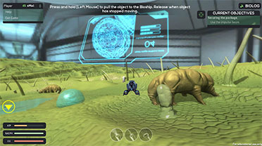 Screenshot of educational game MetaBlast